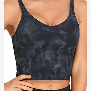 Lululemon Athletica Black Tie-Dye Crop Top
